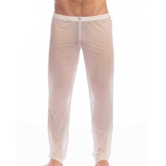 L'Homme Invisible Paris Mens 'La Cream' Lounge Pants in Ivory - Size Small, NWT - Picture 6 of 10